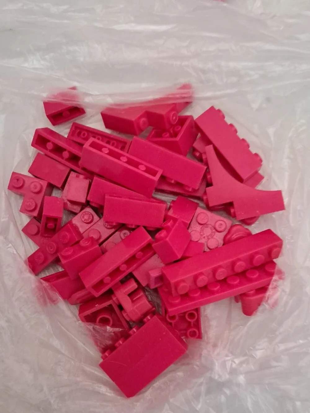 Assorted Pink and Orange Building Bricks Lot LEGO
